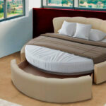 round bed in the room