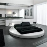 round bed black