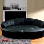 round bed black