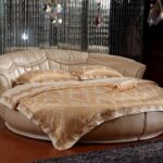 round bed beige