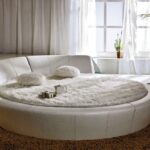 round bed white