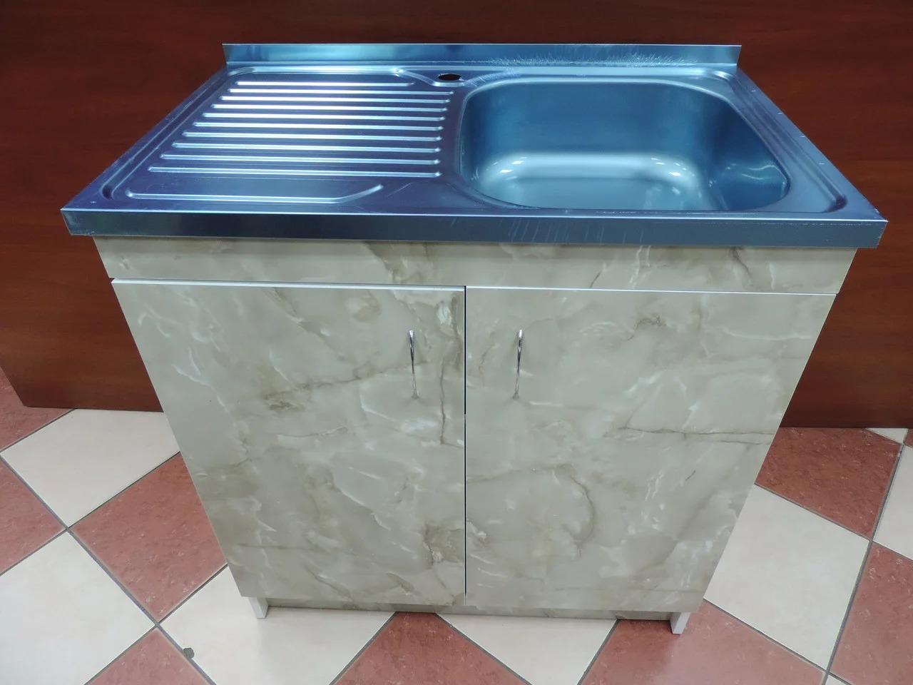 kitchen sink with cabinet design photo