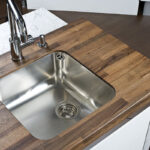 sink with solid wood cabinet