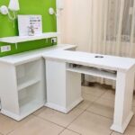 manicure table with letter t