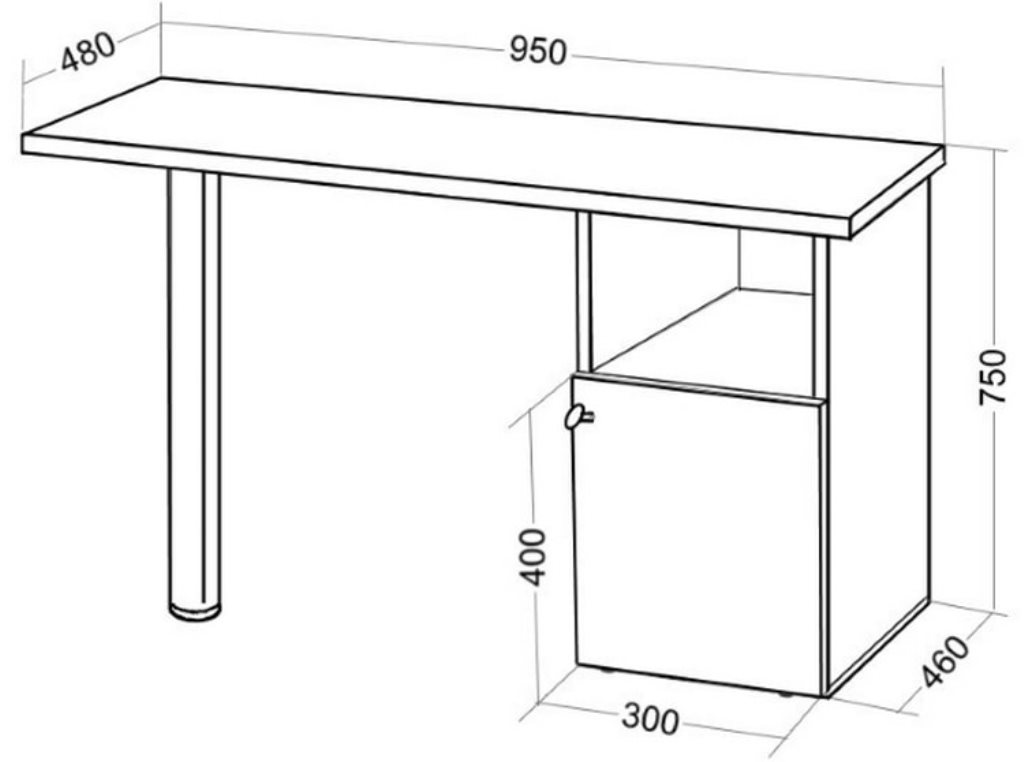 manicure table drawing