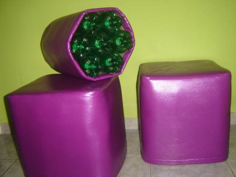 furniture plastic bottles decor