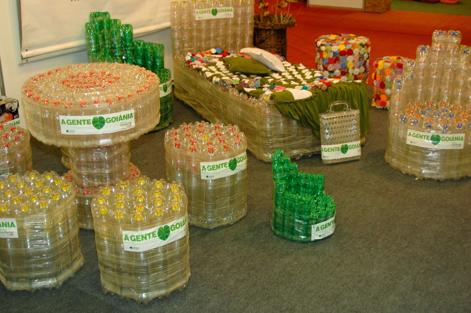 furniture from plastic bottles photo ideas