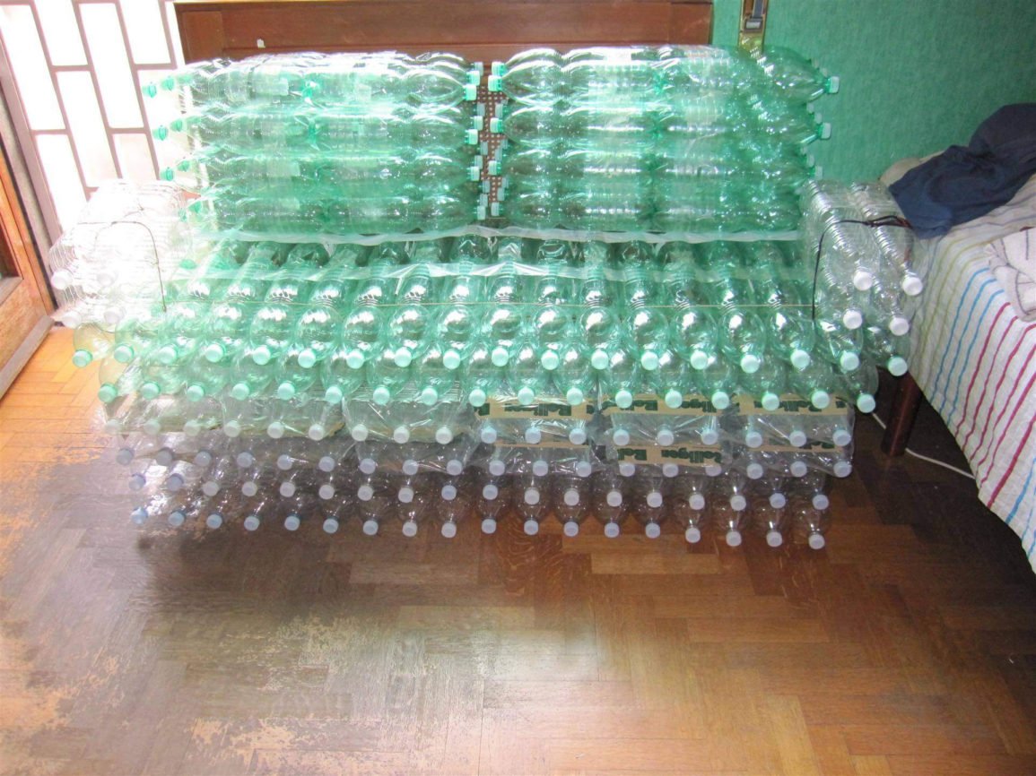 furniture from plastic bottles ideas