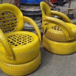 furniture from tires and tires photo decor