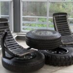 furniture from tires and tires photo decoration