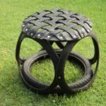 furniture from tires and tires photo design