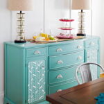 commode d'âge turquoise