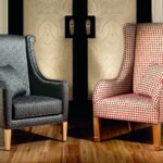 fauteuil moelleux gris et rose