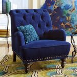 fauteuil moelleux bleu