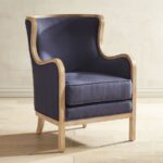 fauteuil moelleux bleu foncé