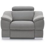 gray low armchair