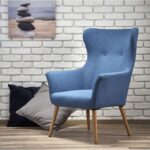 soft armchair blue