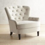 soft armchair white quilted