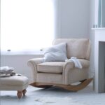 soft white rocking chair