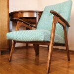 soft armchair light blue