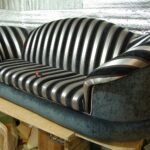 striped sofa cover