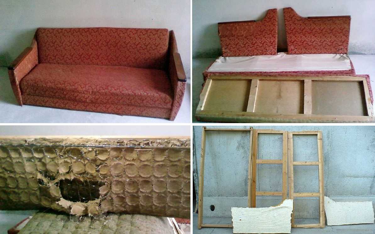 Restoration of a Soviet sofa