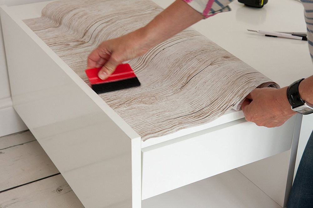 glue the furniture with self-adhesive