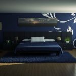 navy blue bedroom