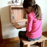 a table on the balcony for a child