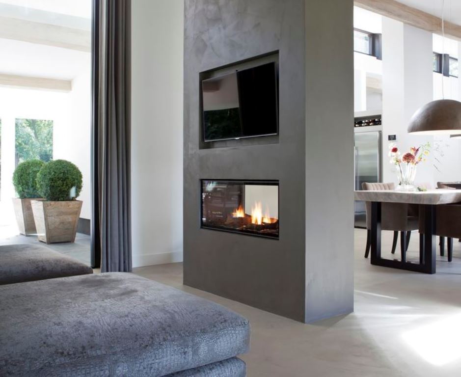 fireplace partition