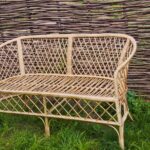 wicker sofa with holes