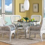 chairs white wicker openwork