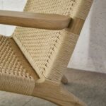 wicker wooden armchair