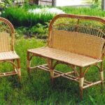 garden bench wicker