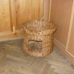 wicker house for a cat