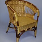 armchair yellow wicker