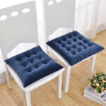 chair cushion blue quilted