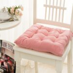 pink quilted chair cushion