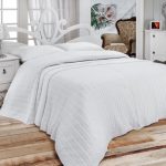 white bedspread