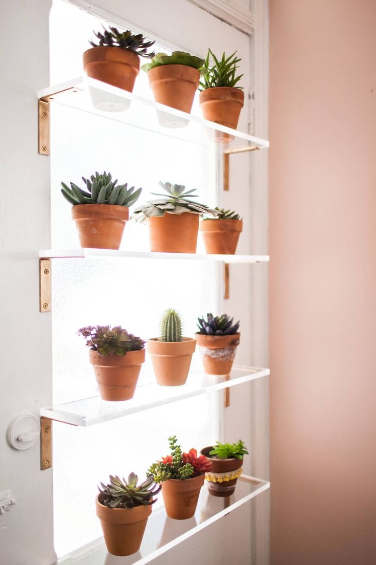 fastening shelves to the windowsill