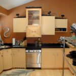 kitchen set in brown tones