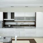 kitchen set white straight