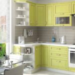 kitchen set light green