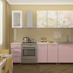 kitchen set pink with white