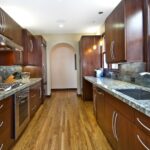 kitchen set double row brown