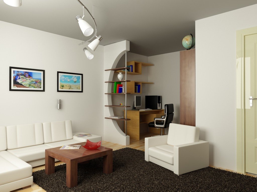 interior of a one-room apartment