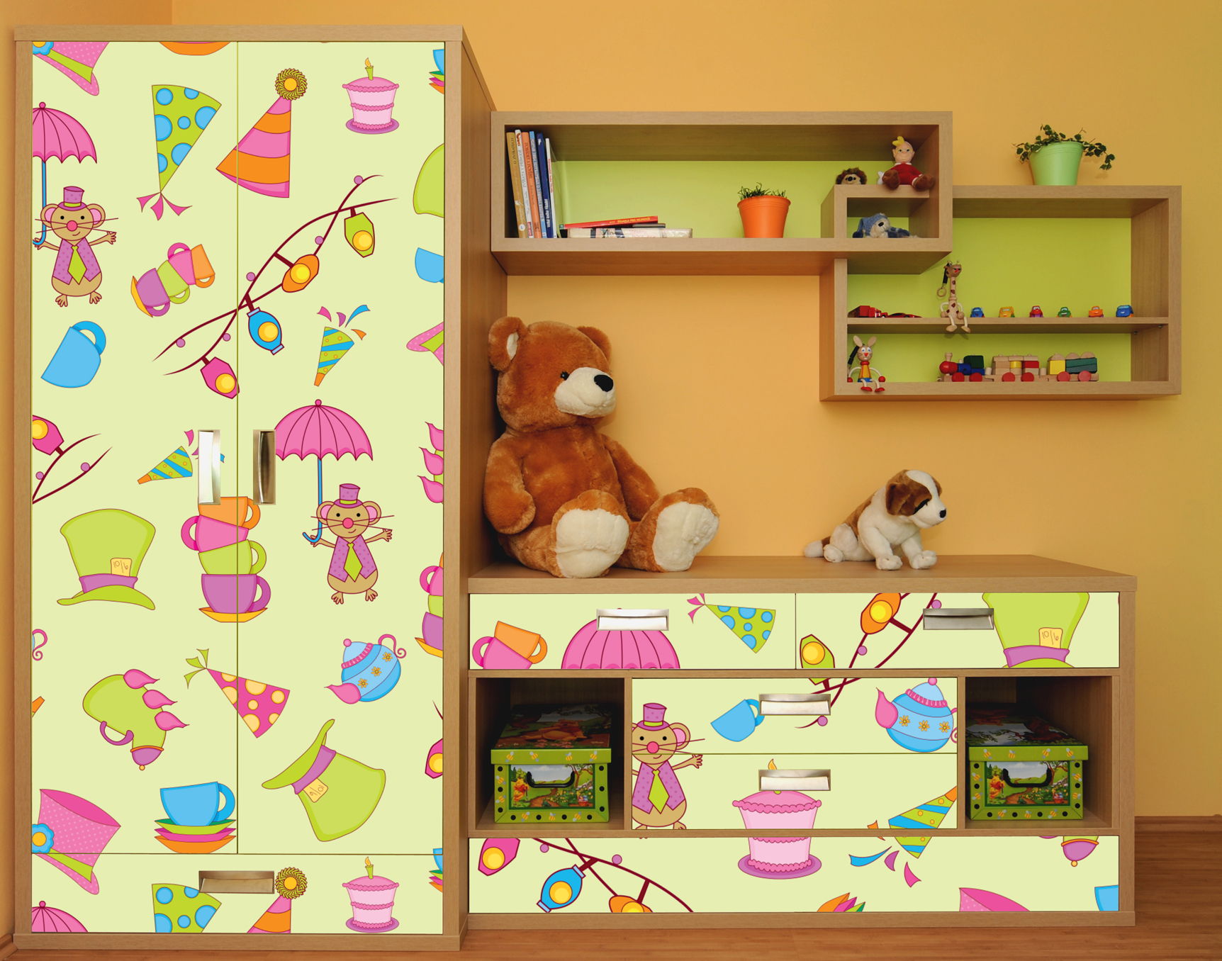 self-adhesive for furniture in the nursery