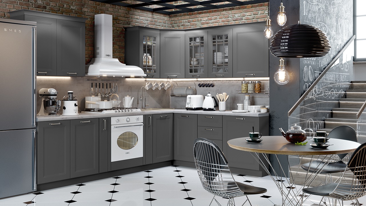 gray kitchen