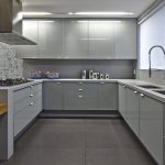 gray kitchen letter p