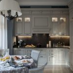 gray kitchen beige